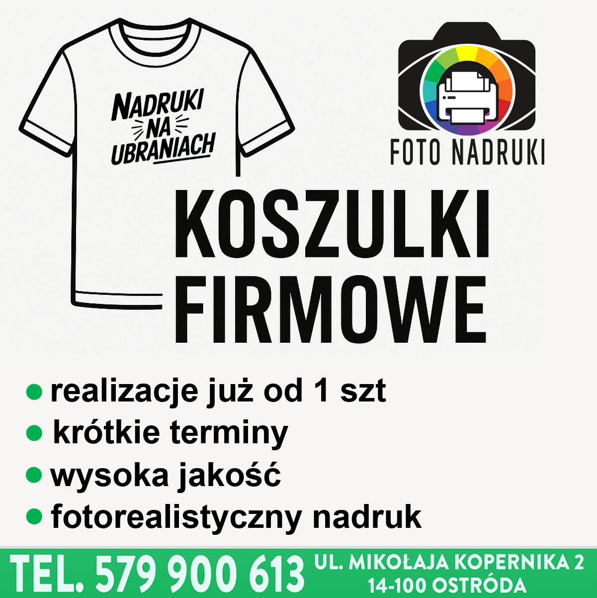 Logo firmy, przykład odzieży reklamowej